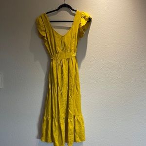 Yellow Tie Back Dress